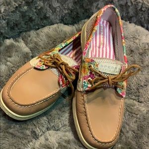 Sperry Tan/Floral Printed shoes